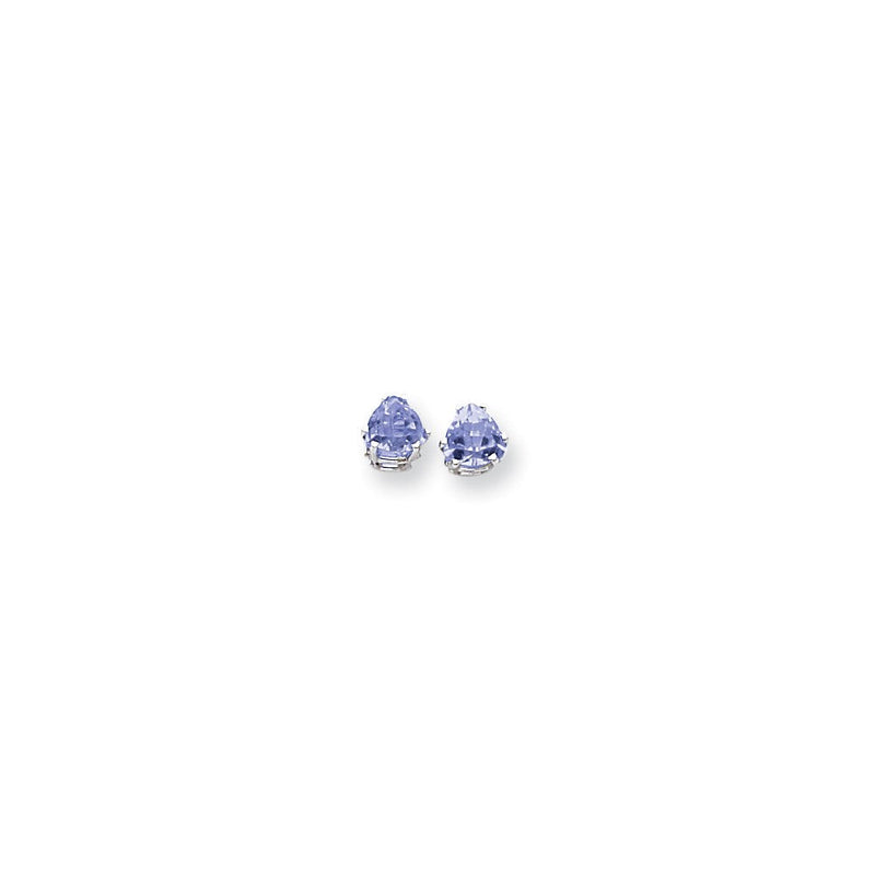 14K Weißgold Ohrringe mit 6-mm-Tansanit