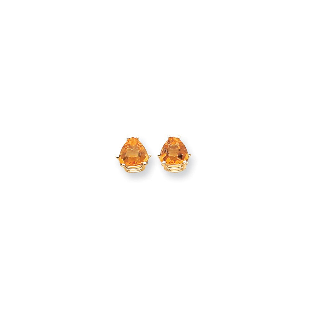 14K Gelbgold Ohrringe mit 8-mm-Citrin