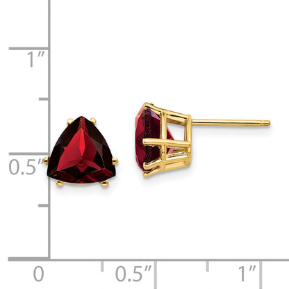 14K Gelbgold Ohrstecker mit 8-mm-Granat