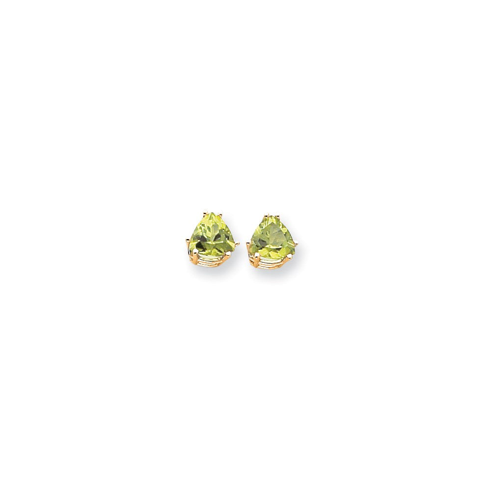 14K Gelbgold Ohrringe mit 8-mm-Peridot