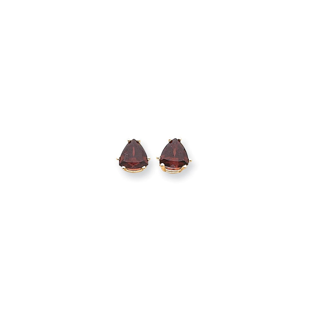 14K Gelbgold Ohrringe mit 8-mm-Rhodolith-Granat