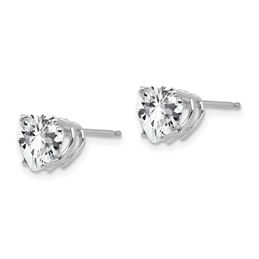 Ohrstecker Herz Zirkonia 14K Weißgold