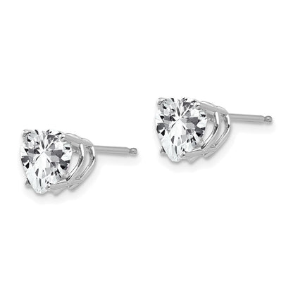 Ohrstecker Herz Zirkonia 14K Weißgold
