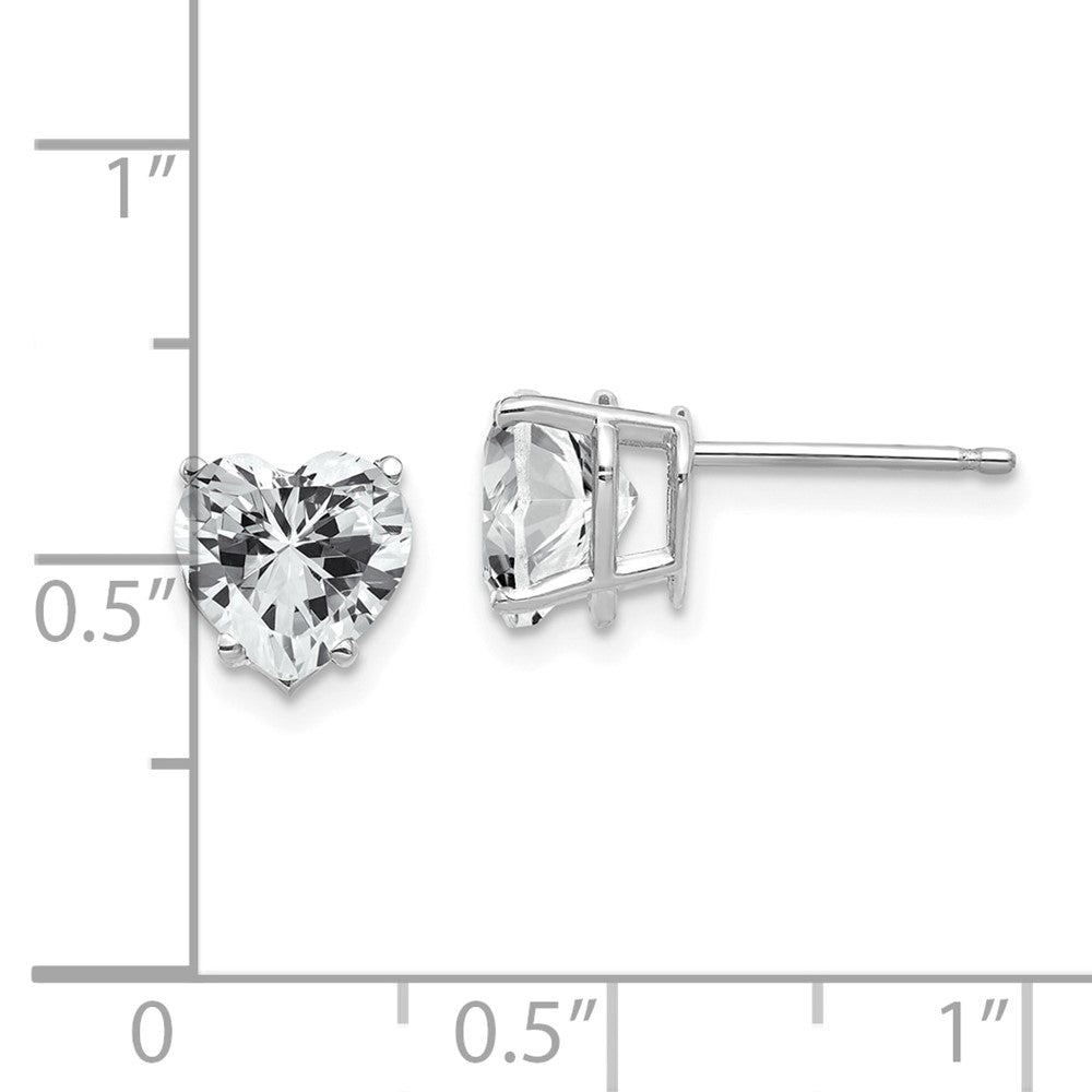 Ohrstecker Herz Zirkonia 14K Weißgold
