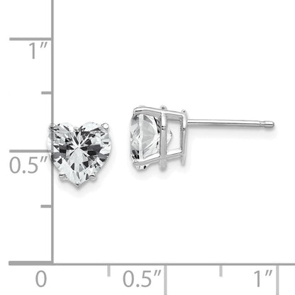 Ohrstecker Herz Zirkonia 14K Weißgold