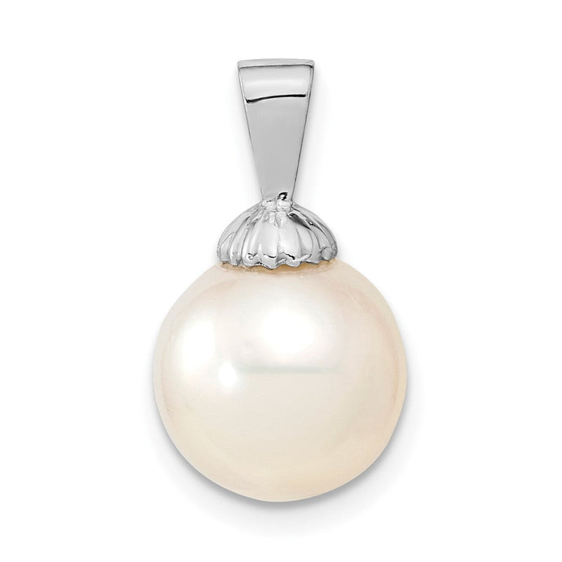 14K Weißgold 14K Weißgold 10-11mm Weiß Rund South Meer Salzwasser Zuchtperle Anhänger