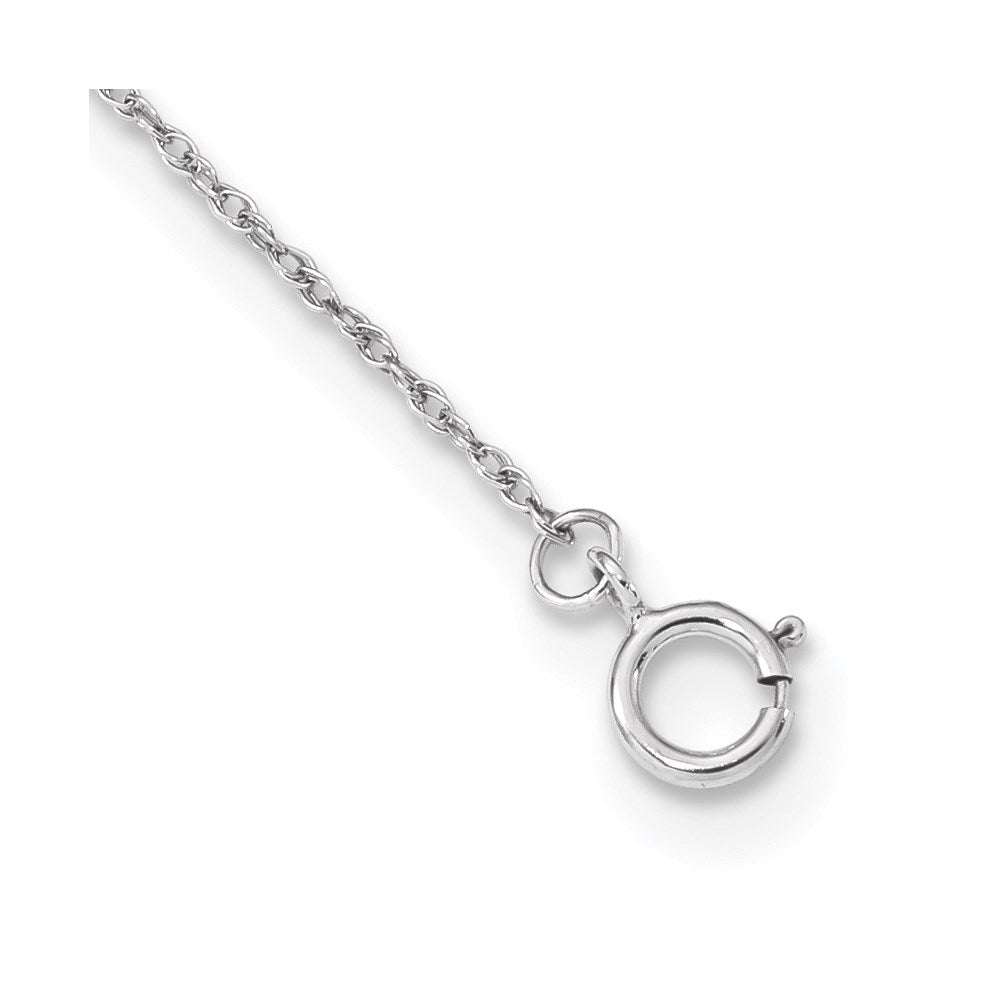 14K Weißgold Diamant & Granat Halskette