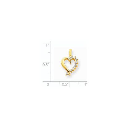 14K VS Diamant-Herzanhänger