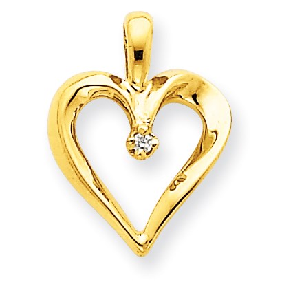 14K AAA Diamant-Herz