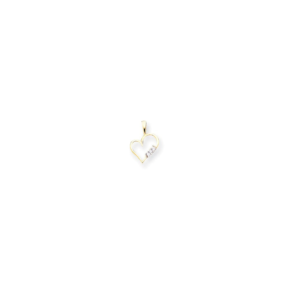 Diamant-Herzanhänger aus 14K Gelbgold