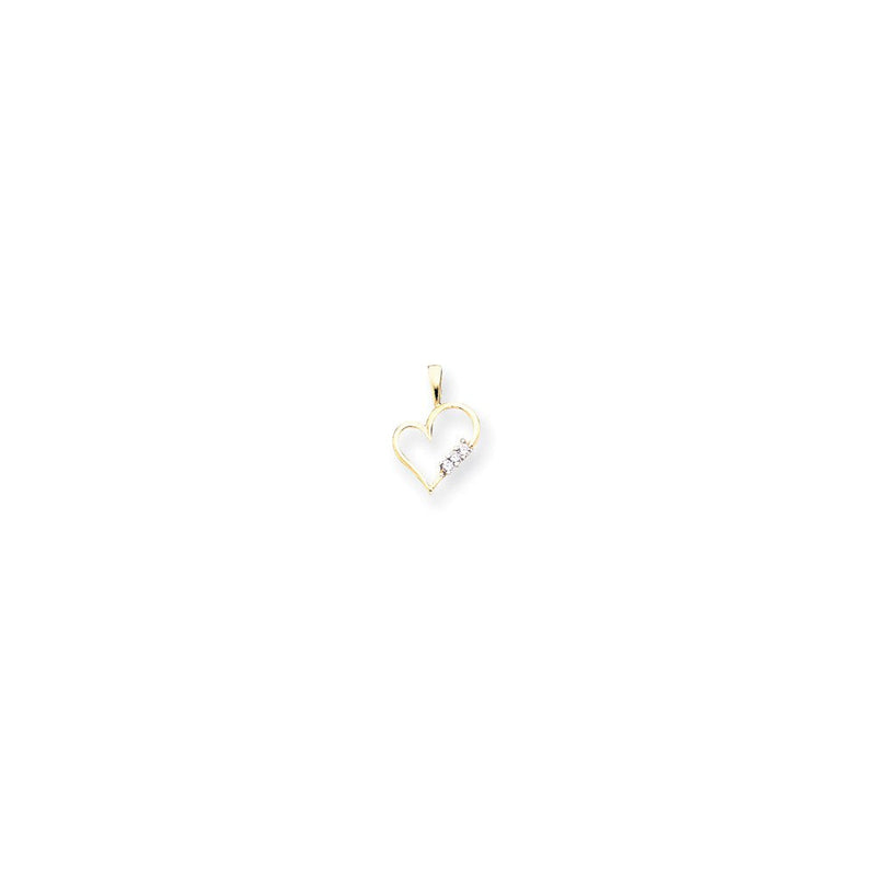Diamant-Herzanhänger aus 14K Gelbgold