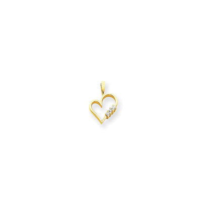 14K Gold VS-Diamant-Herzanhänger