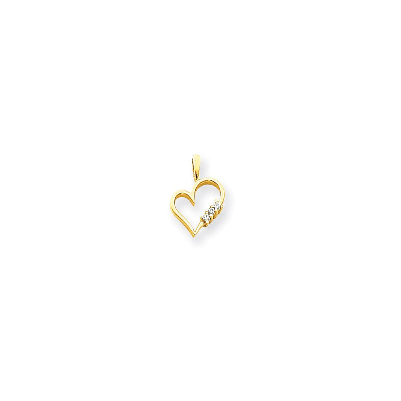 14K Gold VS-Diamant-Herzanhänger