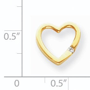 14K Diamant-Herzanhänger
