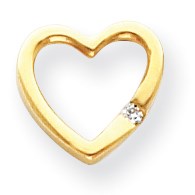 14K Diamant-Herzanhänger, VS