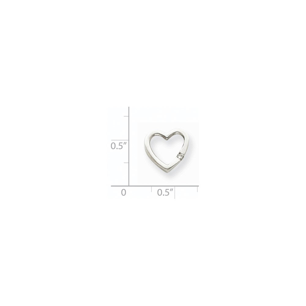 Herz-Anhänger mit VS-Diamant aus 14K Weißgold