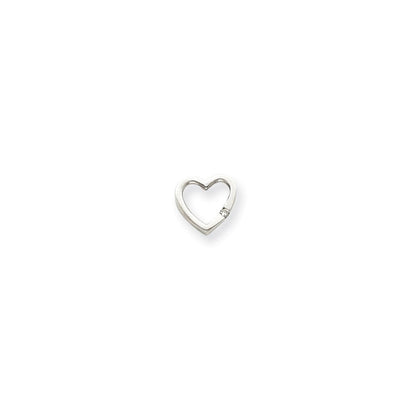 14K Weißgold Diamant-Herz-Anhänger