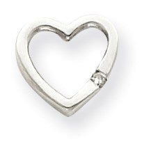 Herz-Anhänger mit VS-Diamant aus 14K Weißgold