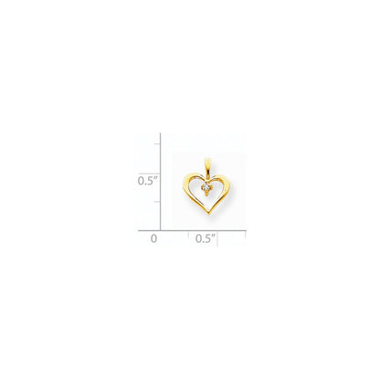 14K Diamant-Herzanhänger