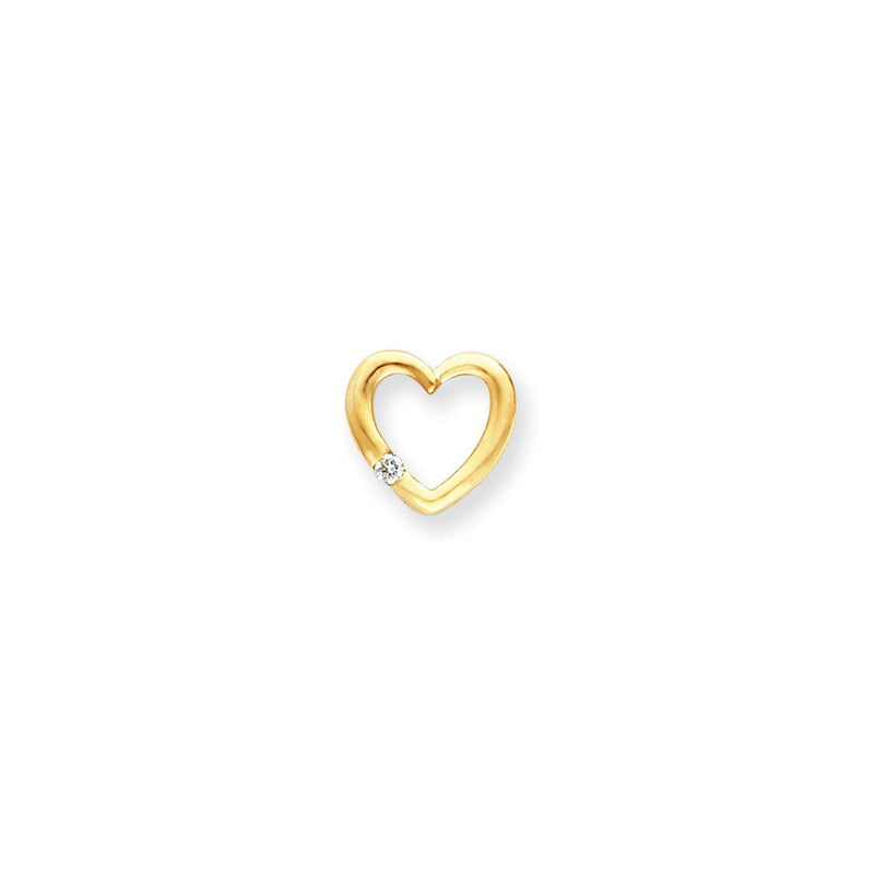 14K Diamant-Herz-Anhänger, VS