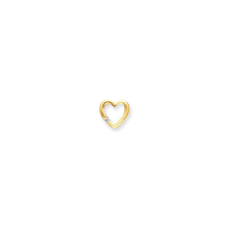 14K Gold AA Diamant-Herz-Kettenanhänger