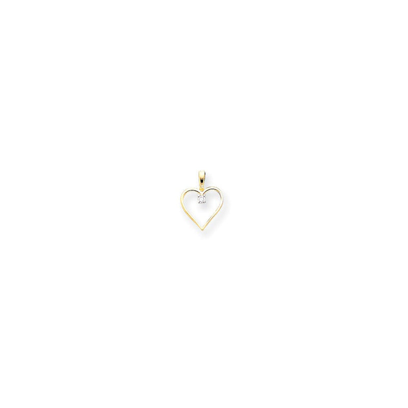 14K Gold Diamant-Herz-Anhänger VS