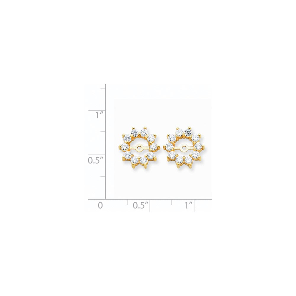 14K Diamant-Ohrstecker-Jacket VS