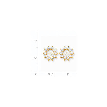 14K Diamant-Ohrstecker-Jacket VS