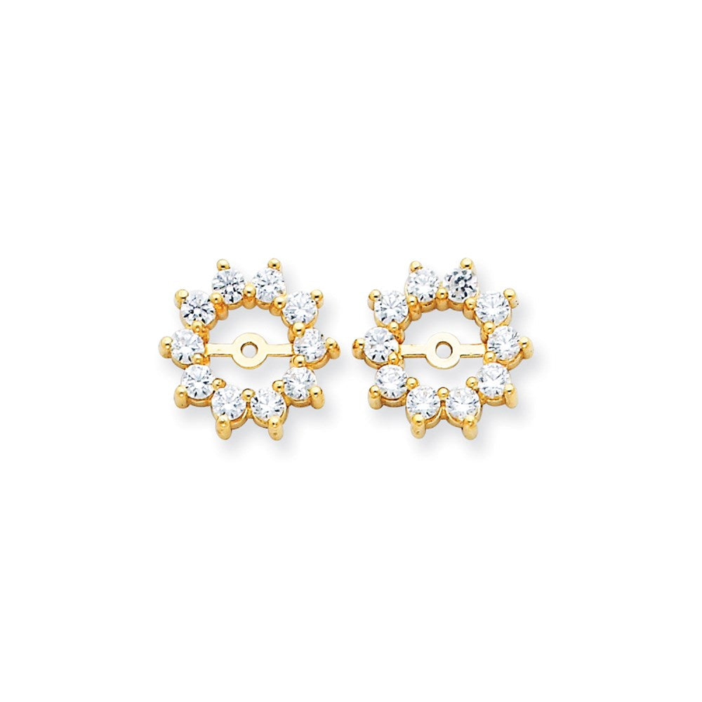 14K Diamant-Ohrstecker-Jacket VS