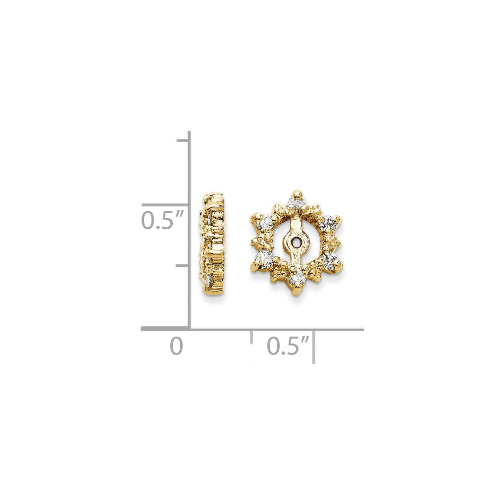 14K Gelbgold AA-Diamant-Ohrring-Jackets