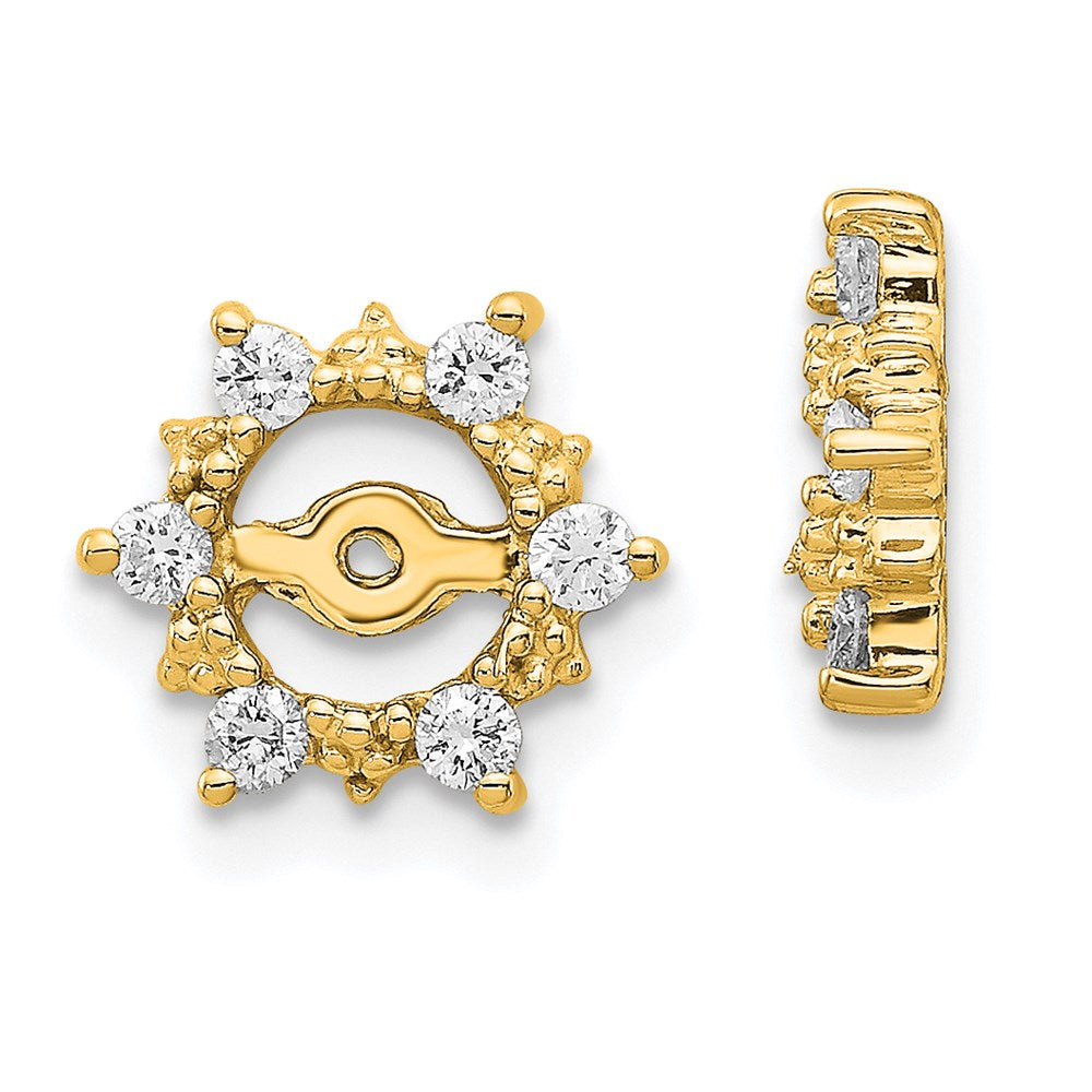 14K Gelbgold AA-Diamant-Ohrring-Jackets