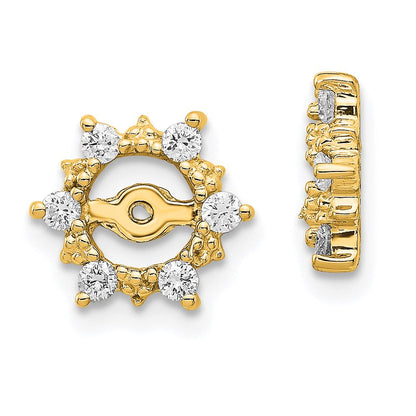 14K Gelbgold Diamant-Ohrring-Jacket, 0,24 ct