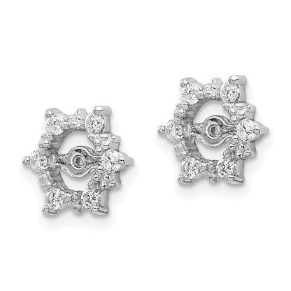 14K Weißgold VS-Diamant-Ohrstecker-Verlängerung