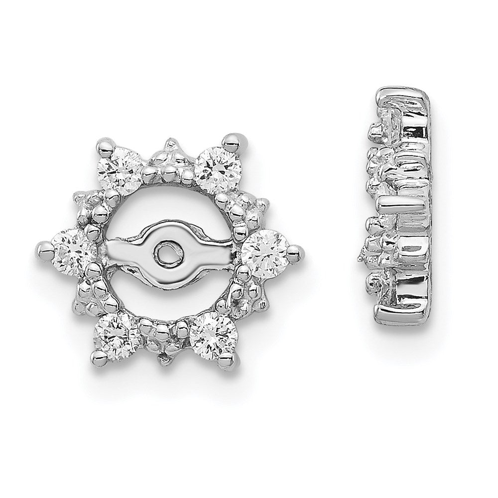 14K Weißgold VS-Diamant-Ohrstecker-Verlängerung