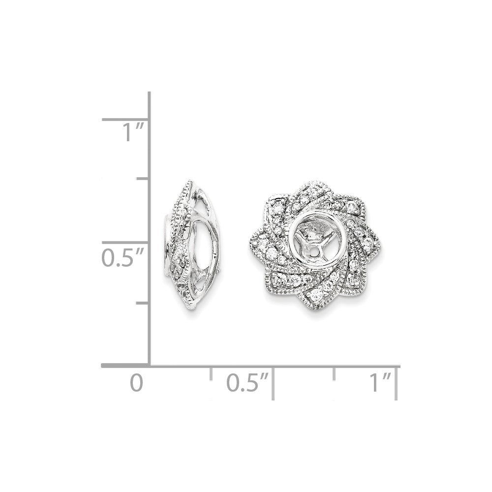 Diamant-Ohrringjacket aus 14K Weißgold