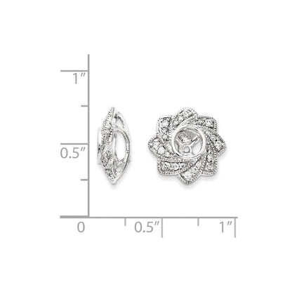 Diamant-Ohrringjacket aus 14K Weißgold
