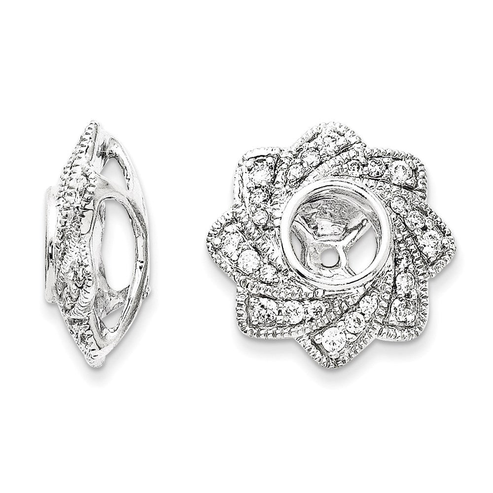 Diamant-Ohrringjacket aus 14K Weißgold