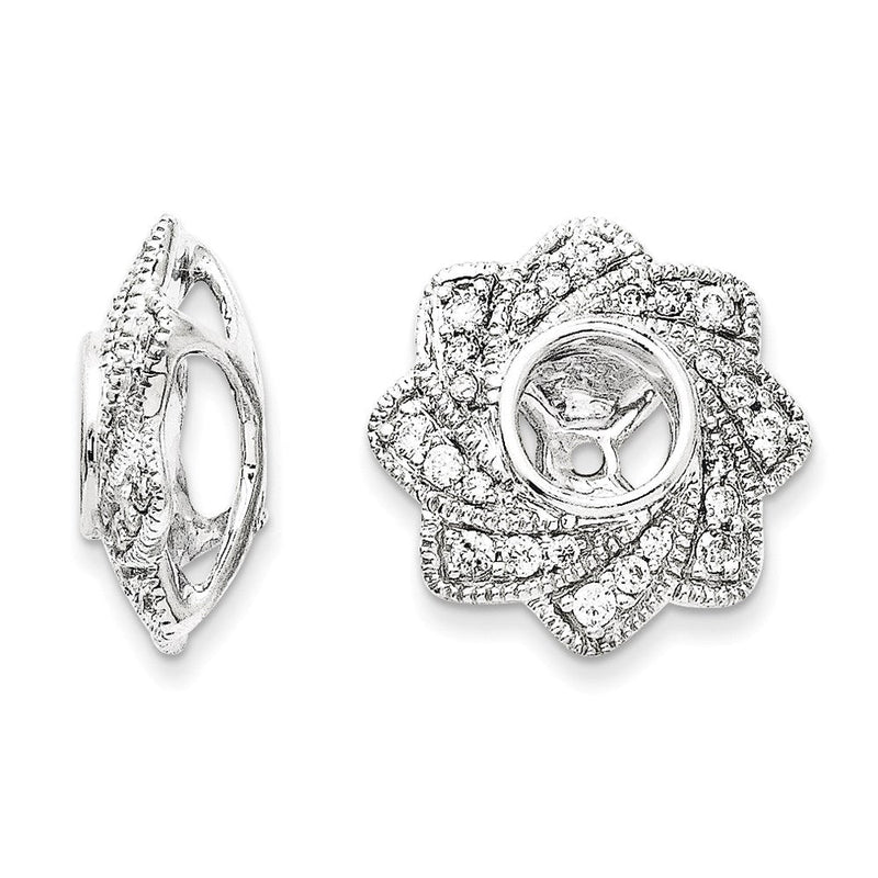Diamant-Ohrringjacket aus 14K Weißgold