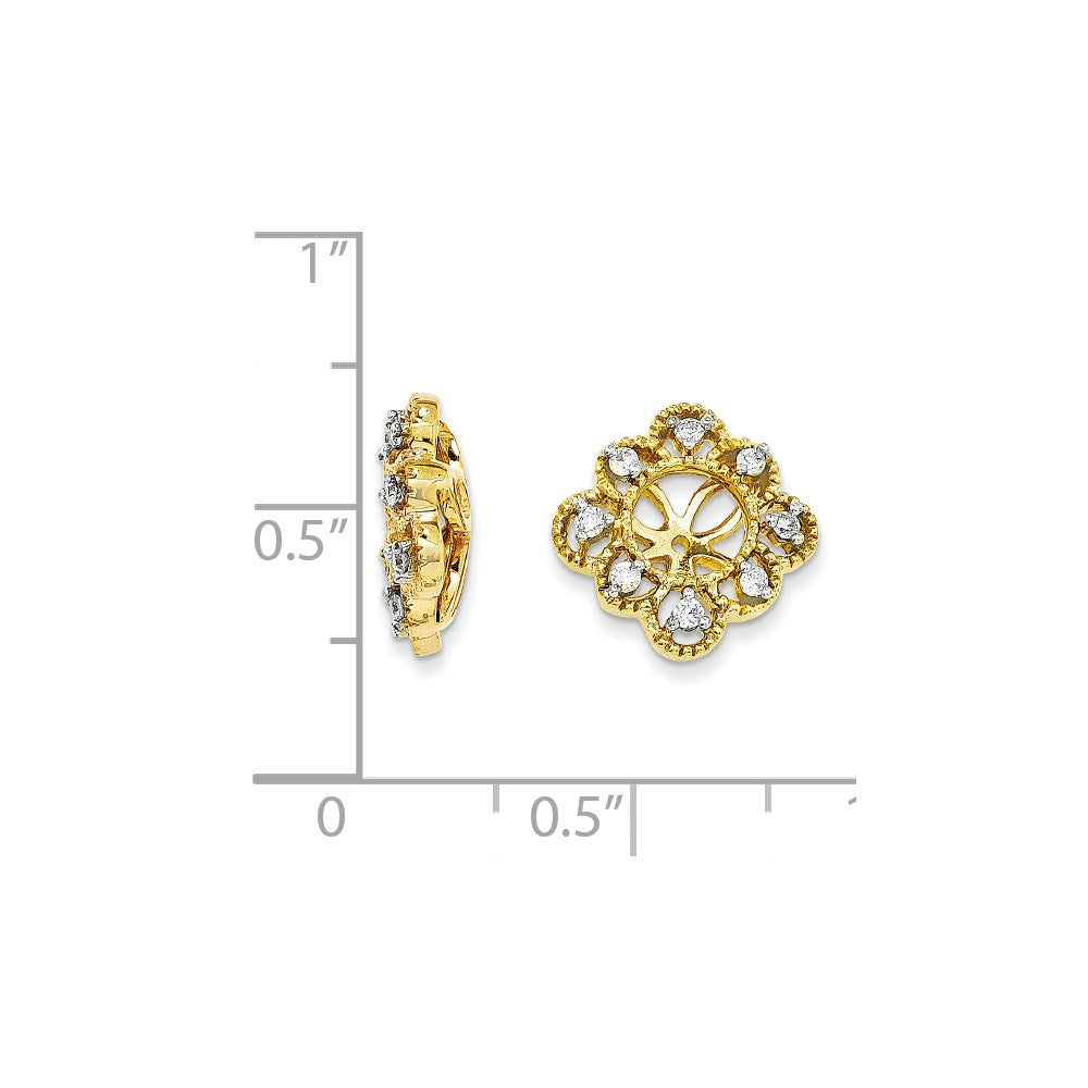 14K Gelbgold Diamant-Ohrring-Aufsteckelement