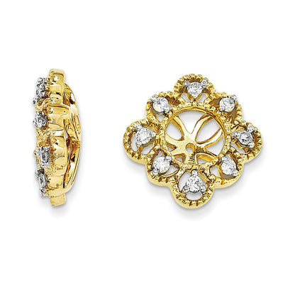 14K Gelbgold Diamant-Ohrring-Aufsteckelement