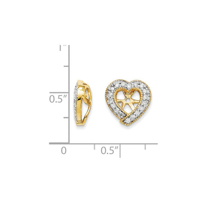 14K Ohrring-Jackets mit Diamanten