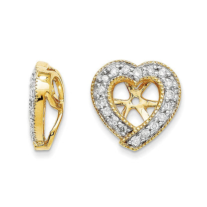 14K Ohrring-Jackets mit Diamanten