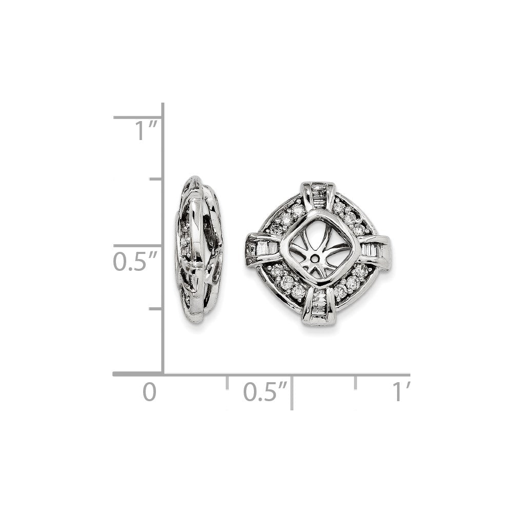 14K Weißgold Diamant-Ohrring-Jacket