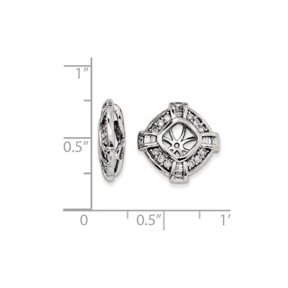 14K Weißgold Diamant-Ohrring-Jacket