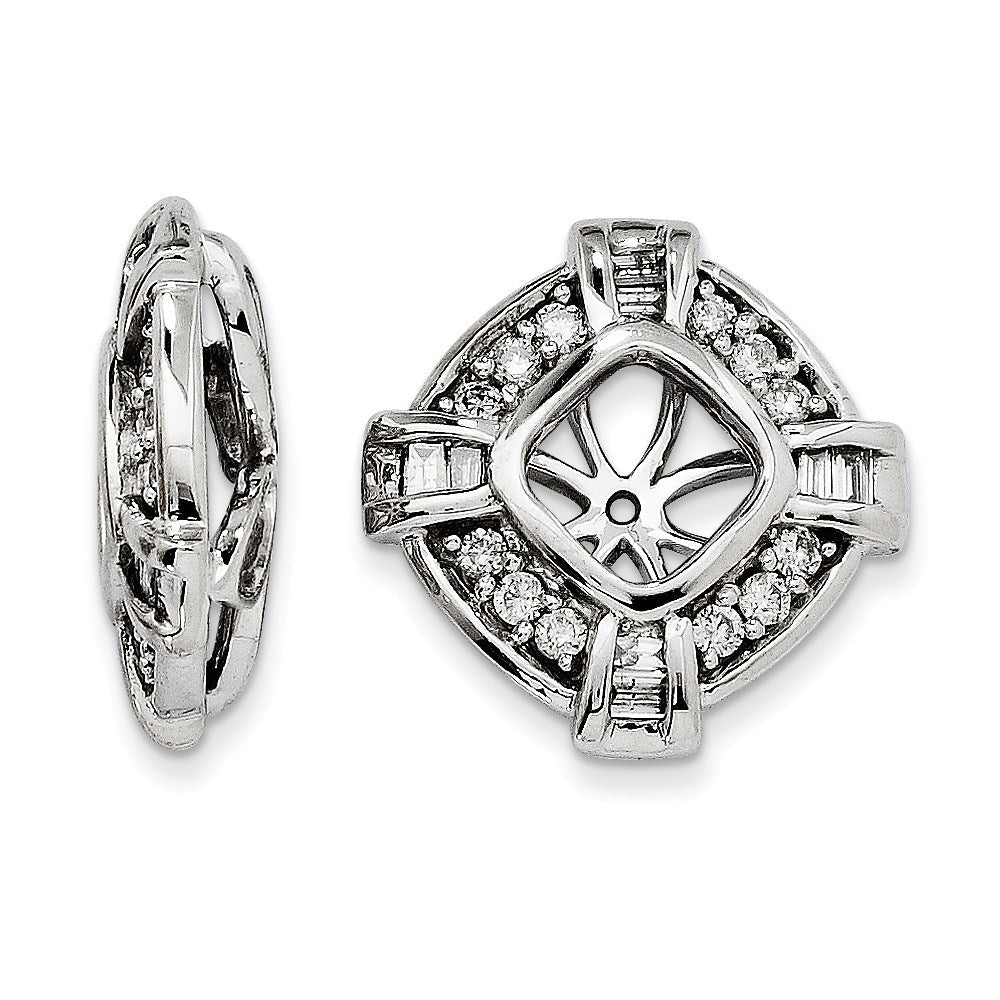 14K Weißgold Diamant-Ohrring-Jacket