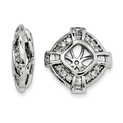 14K Weißgold Diamant-Ohrring-Jacket