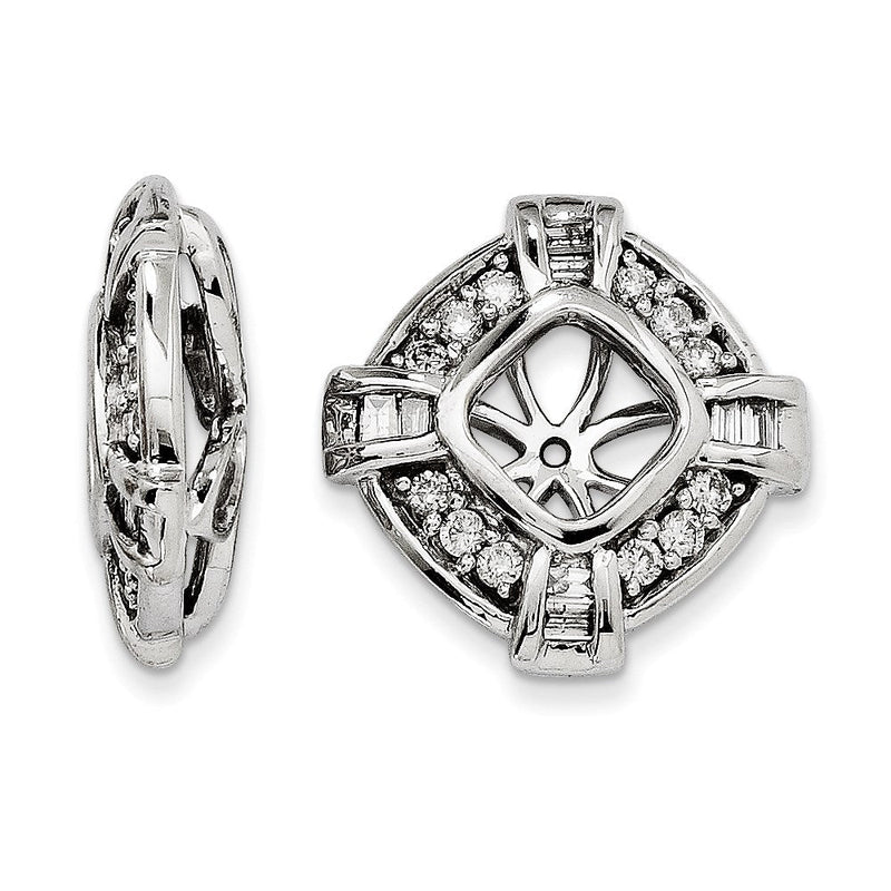 14K Weißgold Diamant-Ohrring-Jacket