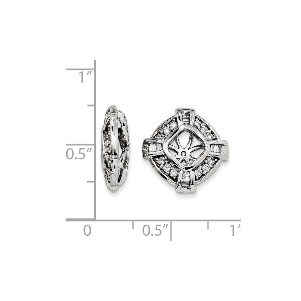 14K Weißgold-Ohrring-Jacket mit Diamanten