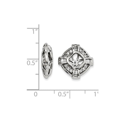 14K Weißgold-Ohrring-Jacket mit Diamanten