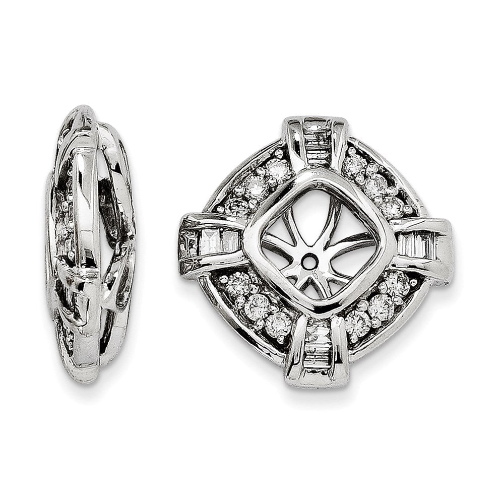 14K Weißgold-Ohrring-Jacket mit Diamanten